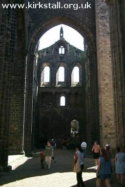 Inside the Kirkstall Abbey ruins