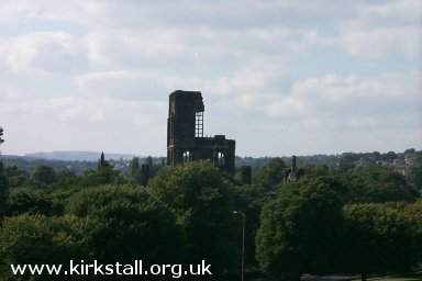 Kirkstall Abbey nestling in the trees